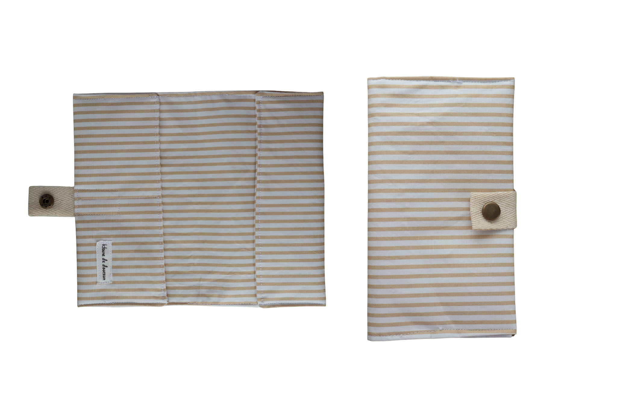 Étui carnet vaccination ligné beige